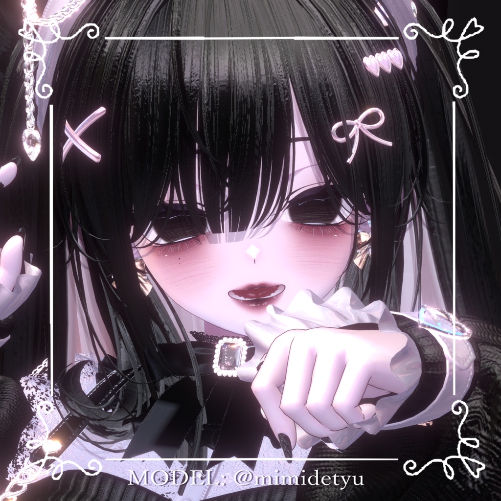 【しなのShinano】🖤☆病み+可愛い☆メイク&瞳(2種)🩷【テクスチャ】