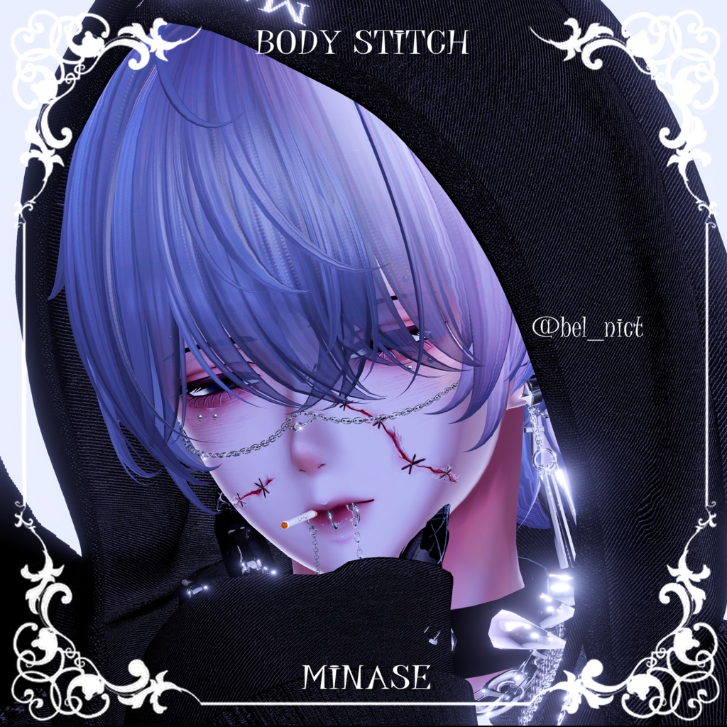 【7アバター対応】🩸🖤ハロウィンテクスチャ🖤🩸【ボディスティッチ&返り血】