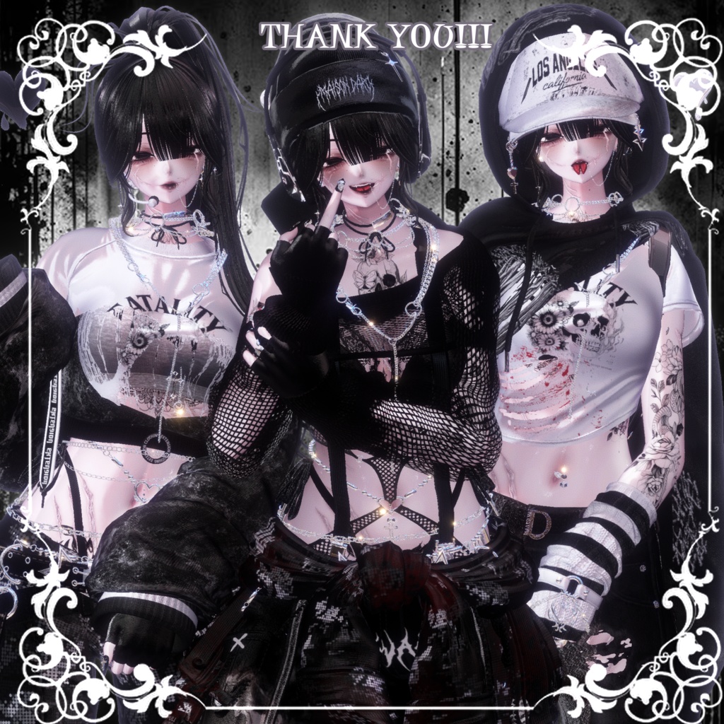 【10アバター対応】🖤🩸傷跡テクスチャ🩸🖤【顔&体】