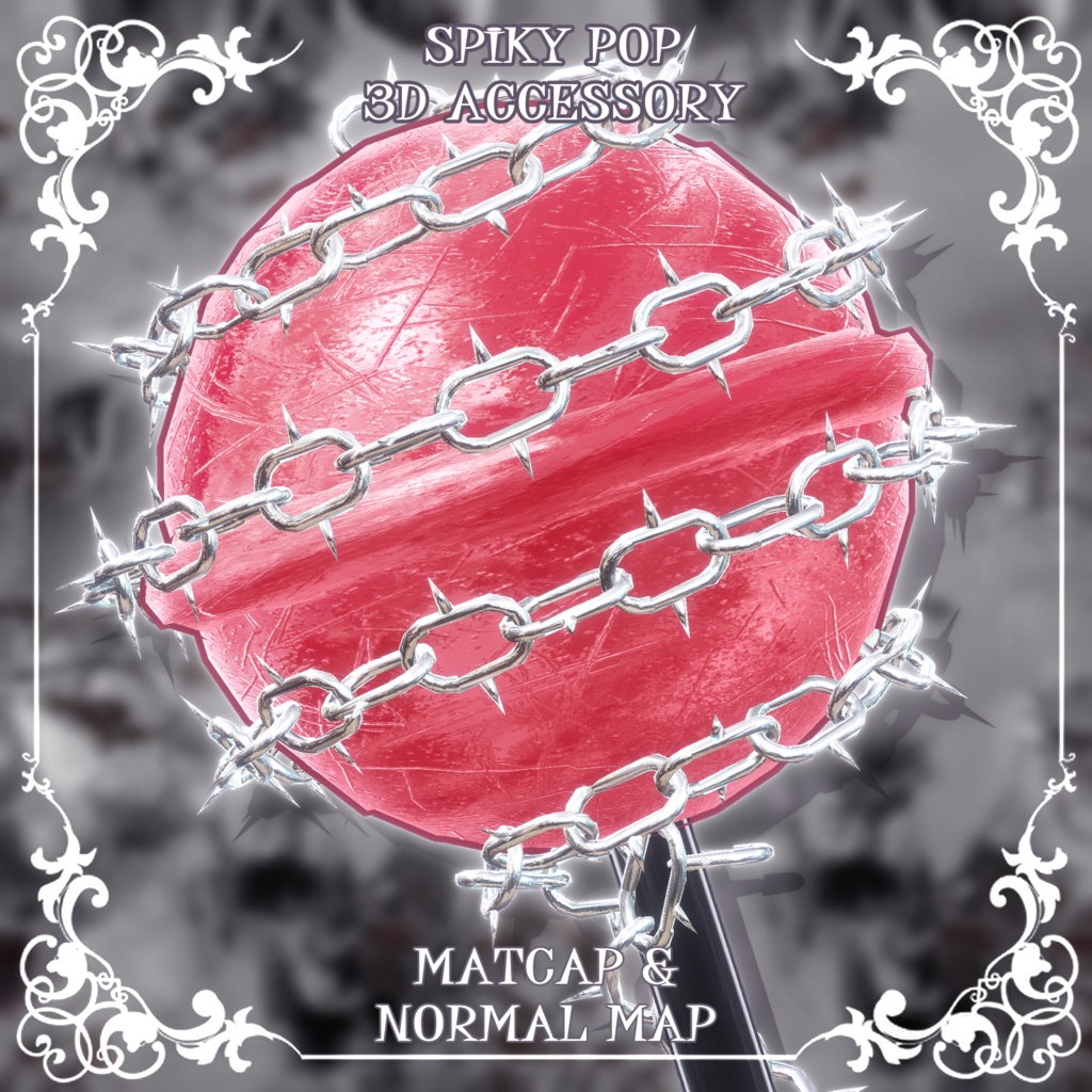 【18アバター対応】★🍭とげぽっぷ Spiky Pop🍭★【3Dアクセサリー】