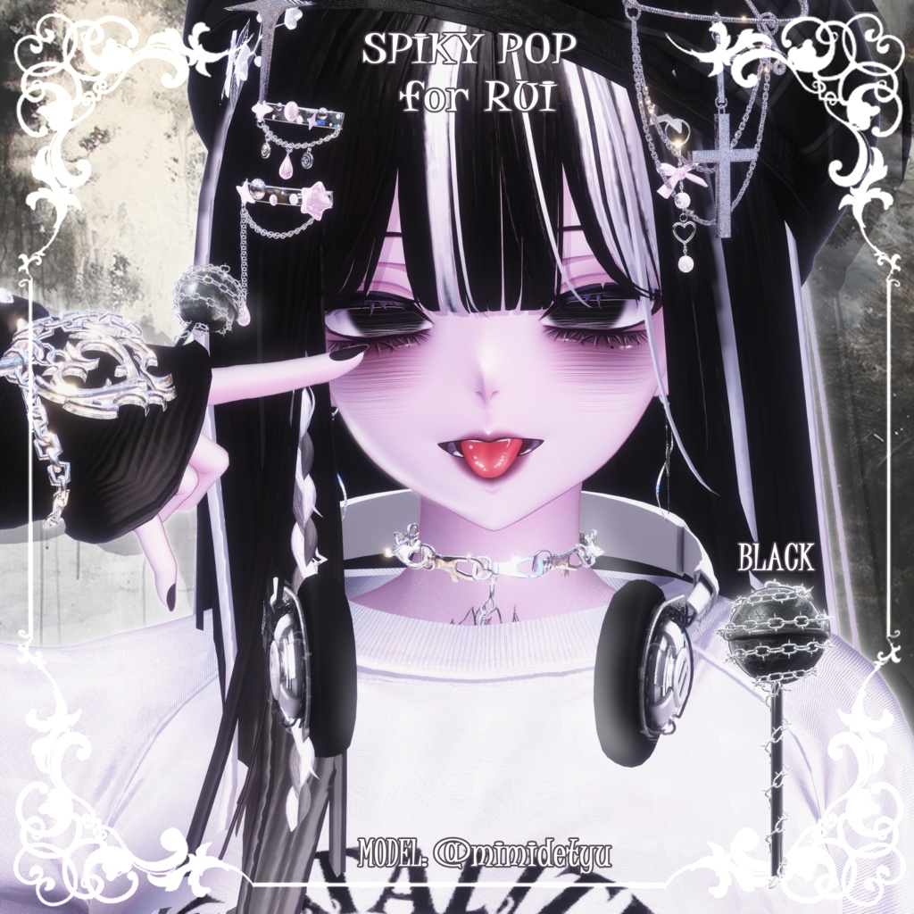 【18アバター対応】★🍭とげぽっぷ Spiky Pop🍭★【3Dアクセサリー】