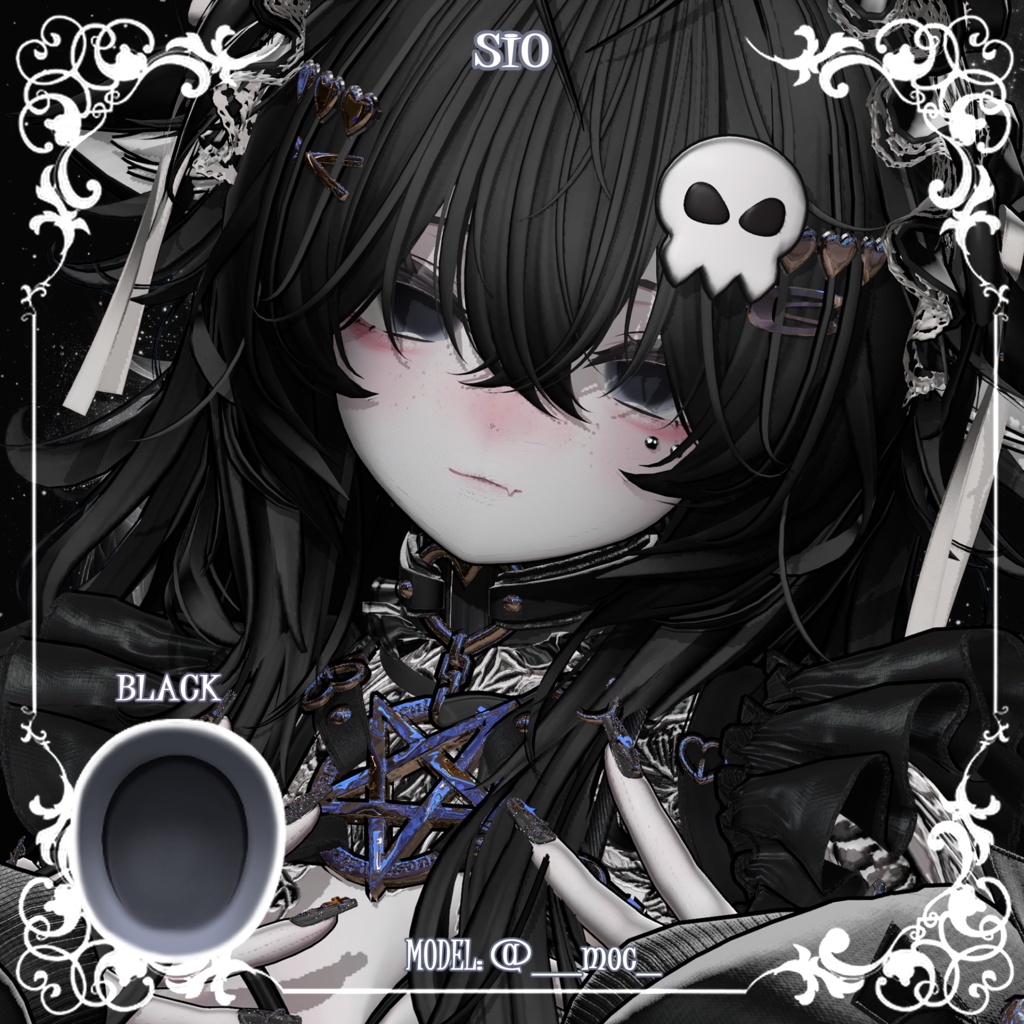 【25アバター対応】🍪🖤マカロン🫧アイテクスチャ🖤🍪【カラバリ22色】