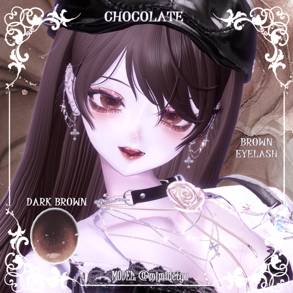 【しゅあんShuan】🤎🩷スイートメイク&瞳🖤🤍【テクスチャ】