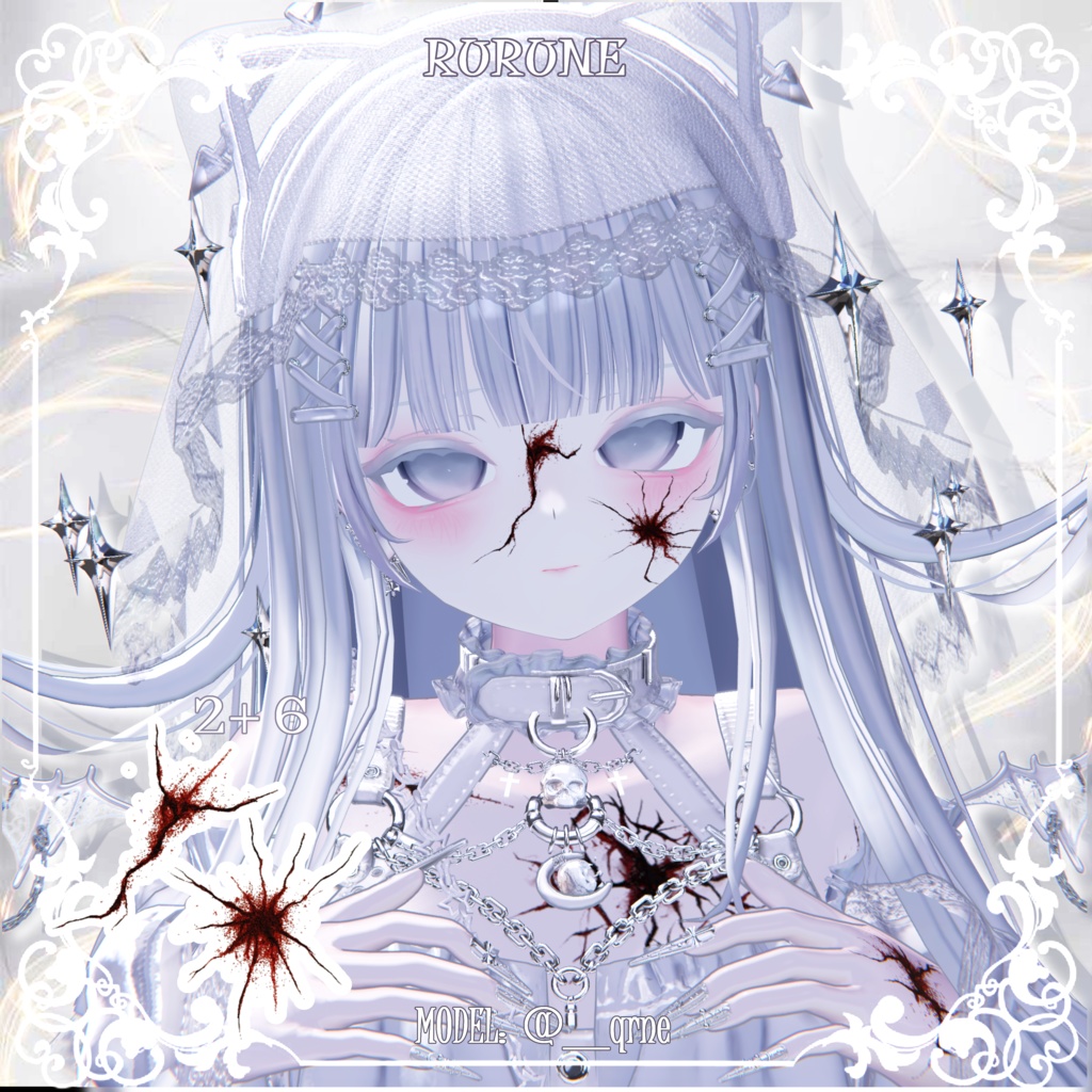 【27アバター対応】🖤🩸シャッターヴェイン(11種類)🖤🩸【顔&体💔テクスチャ】