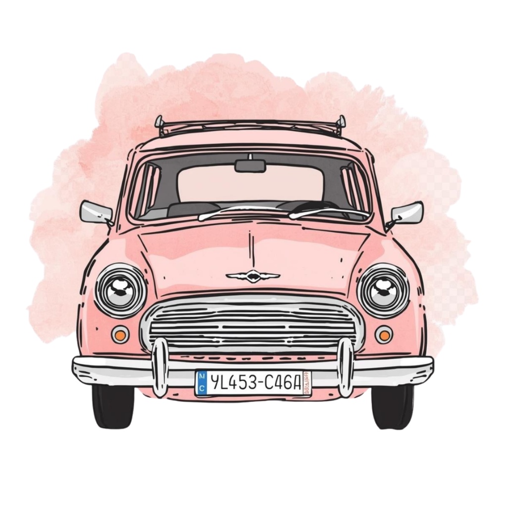 大人かわいい水彩風 旅行クリップアート10点セット(PNG)