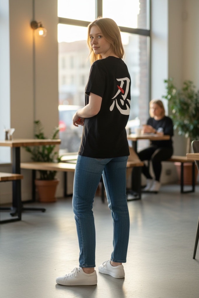 【忍 - SHINOBI】ストリート・グラフィックTシャツ|モノトーン・テックウェア