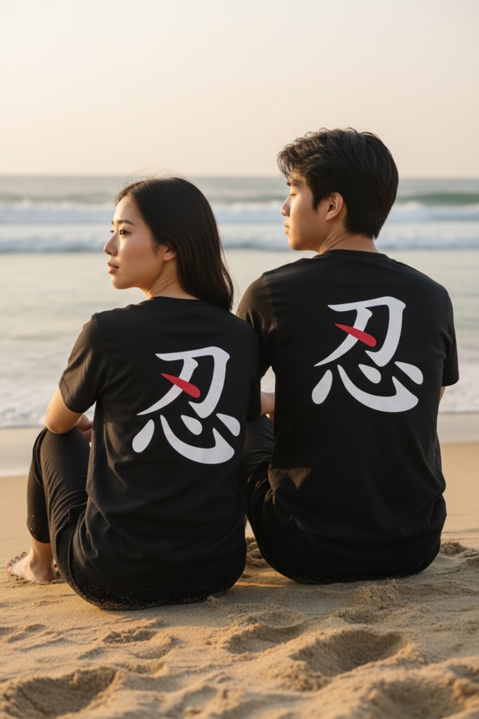 【忍 - SHINOBI】ストリート・グラフィックTシャツ|モノトーン・テックウェア