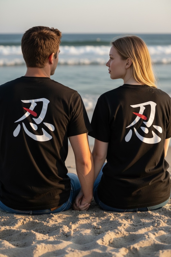 【忍 - SHINOBI】ストリート・グラフィックTシャツ|モノトーン・テックウェア