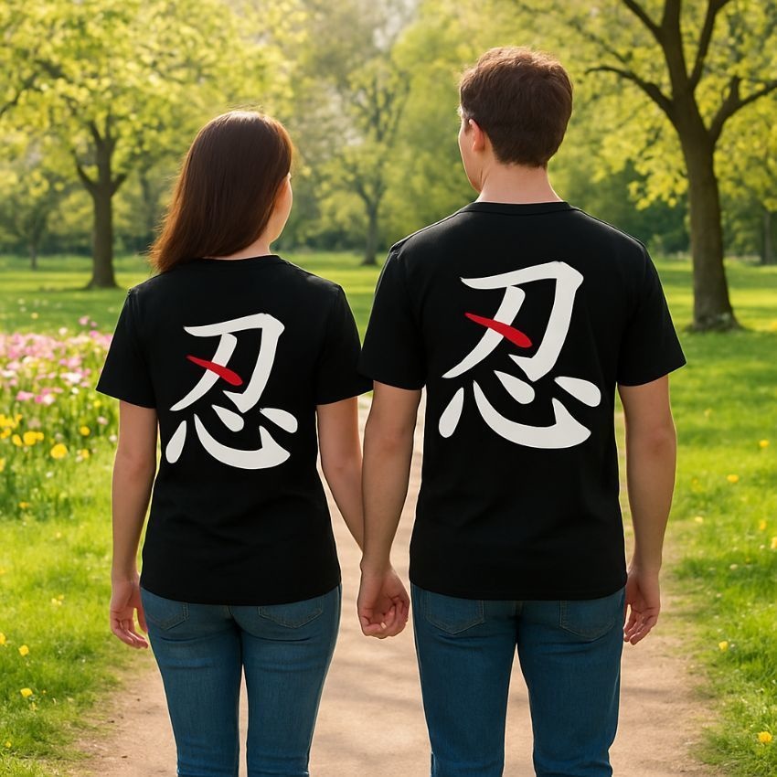 【忍 - SHINOBI】ストリート・グラフィックTシャツ｜モノトーン・テックウェア