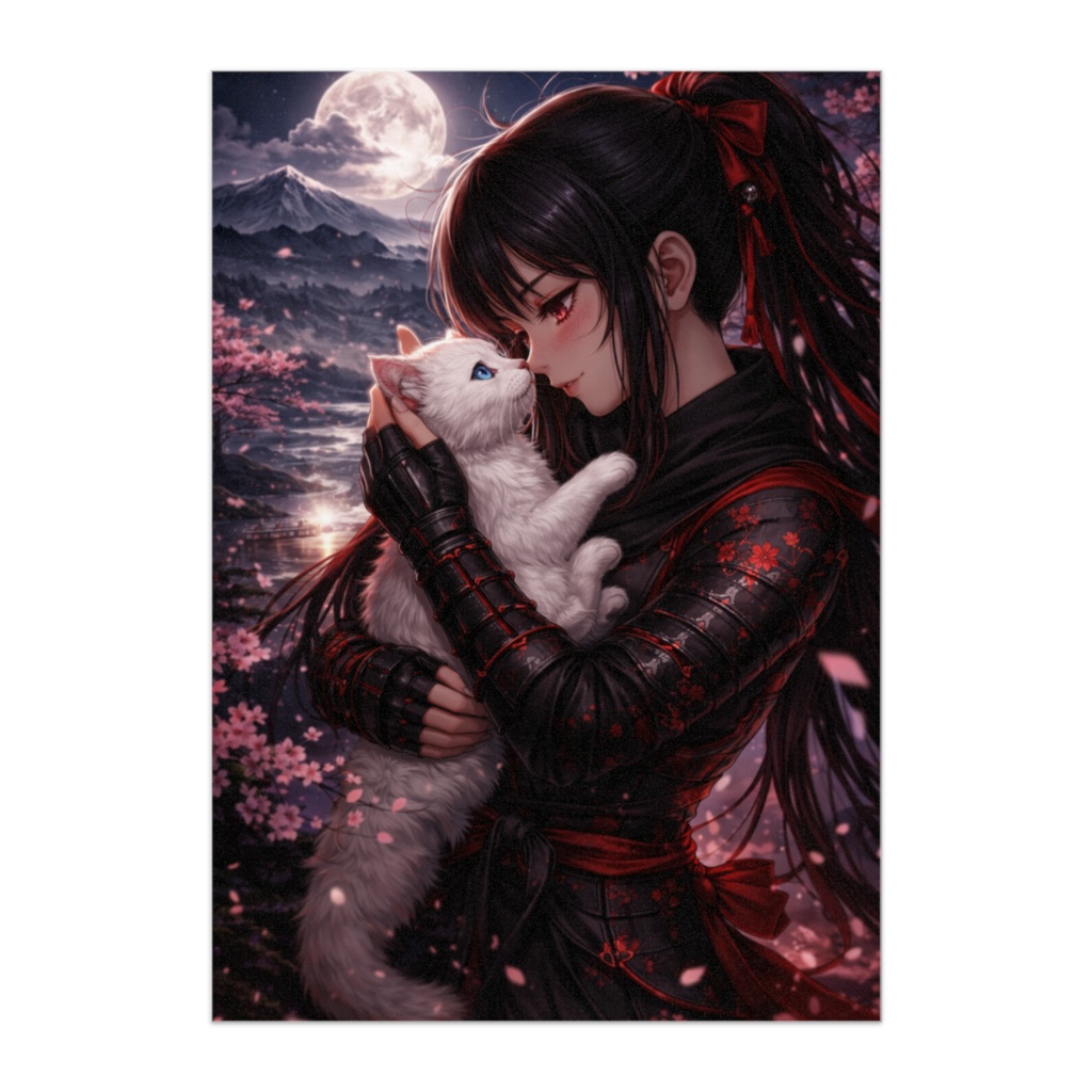 ウッドパネル 「彼岸の紅蓮」 Wood Panel Art - "Crimson Lycoris"