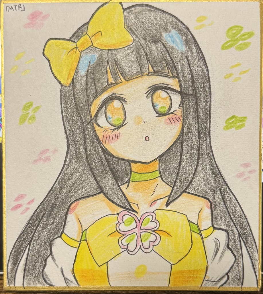 鈴風つむぎ　イラスト色紙