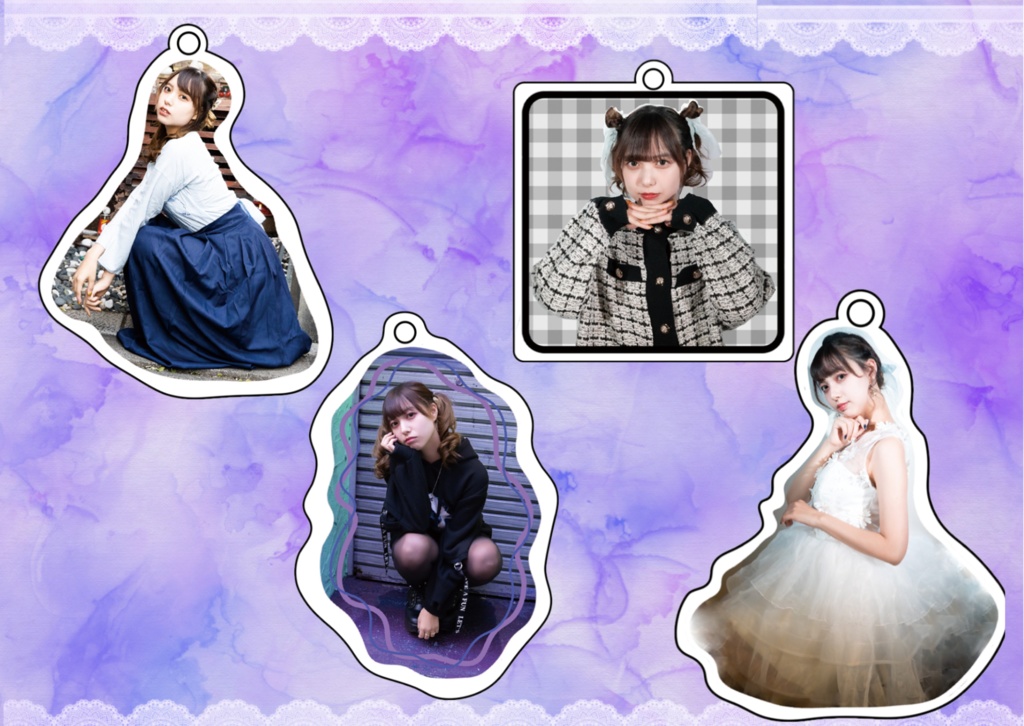 ランダムアクリルキーホルダー