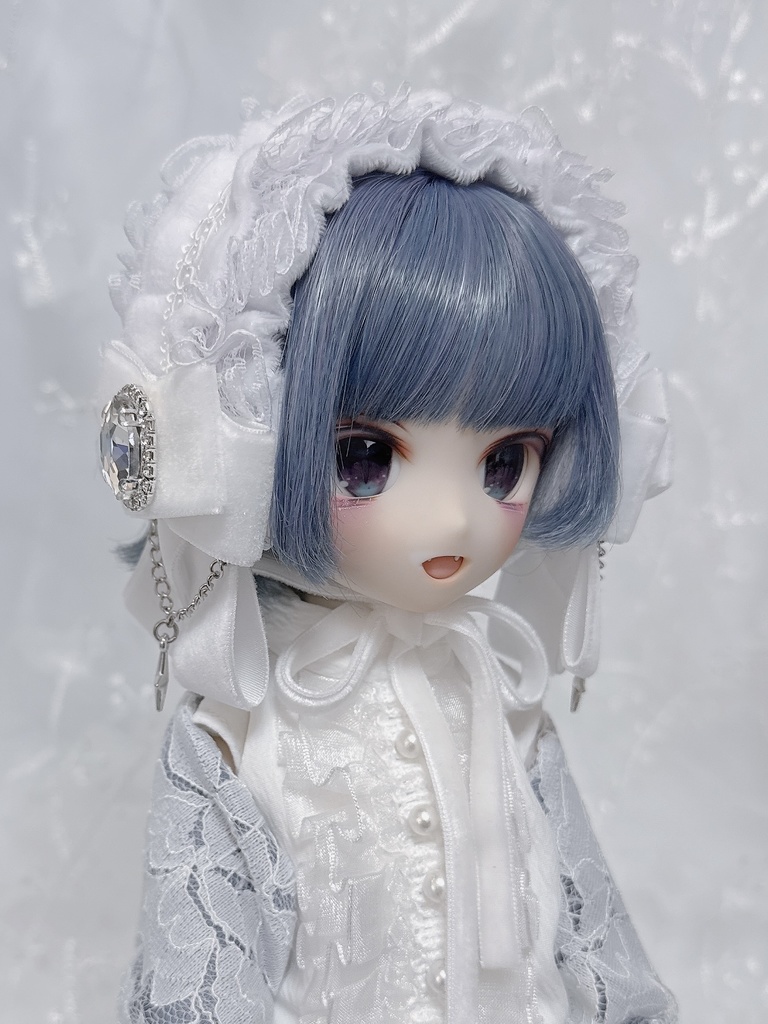 ベルベットヘッドドレス 〔ホワイト〕