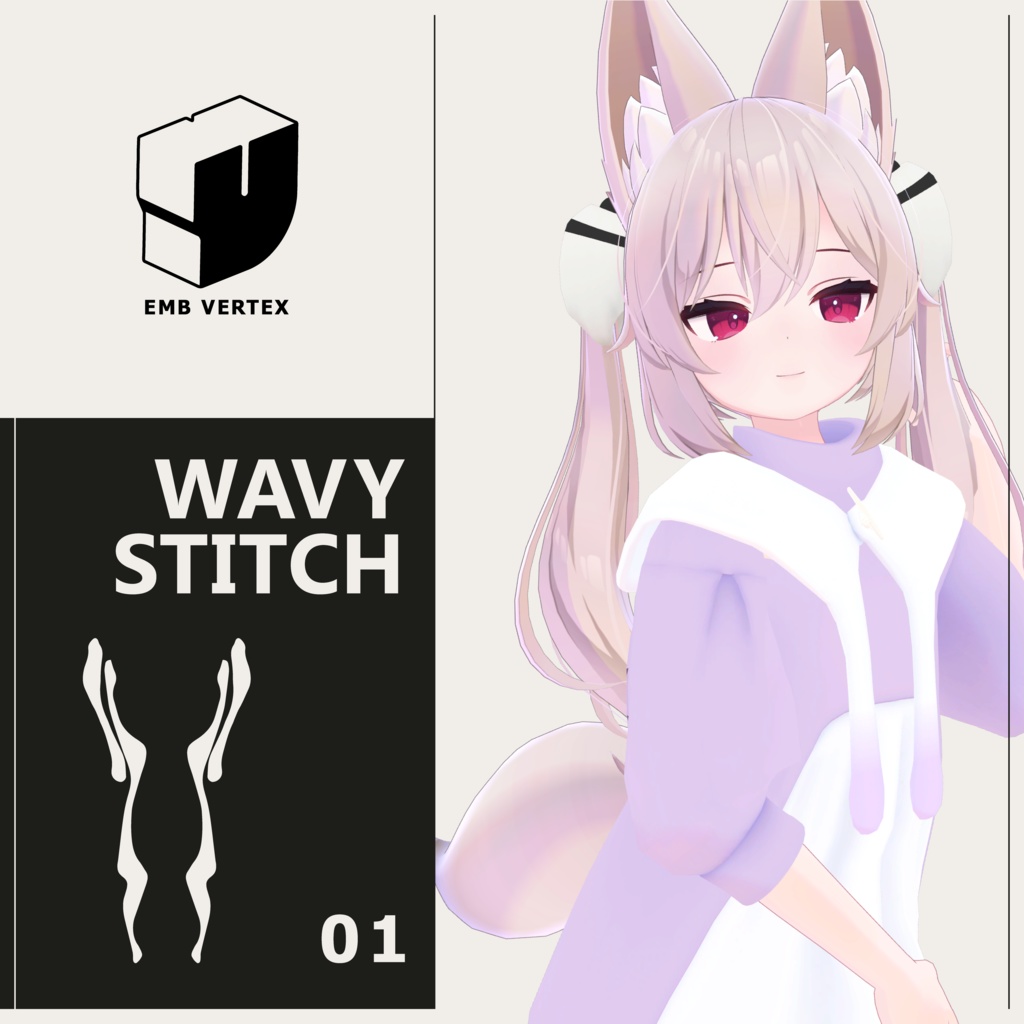 WAVY STITCH -Replica.01- - EMBVertex - BOOTH