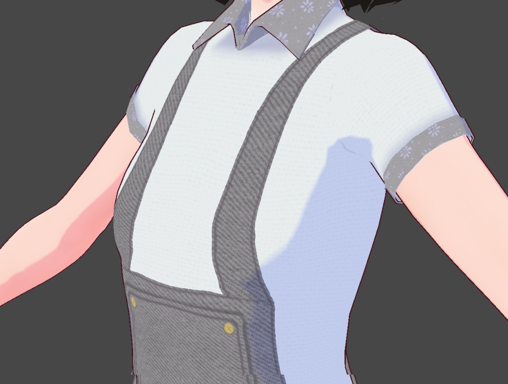 Simple Overalls + Thigh Socks VRoid