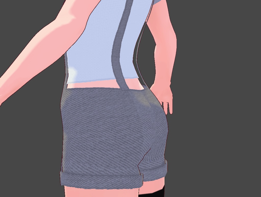 Simple Overalls + Thigh Socks VRoid