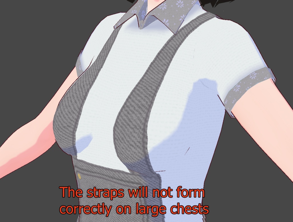 Simple Overalls + Thigh Socks VRoid