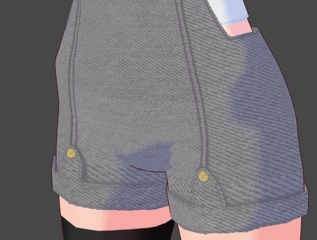 Simple Overalls + Thigh Socks VRoid