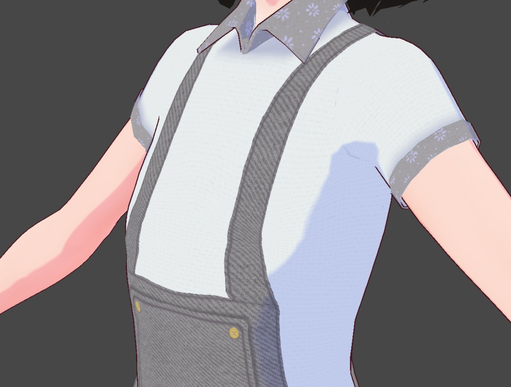 Simple Overalls + Thigh Socks VRoid