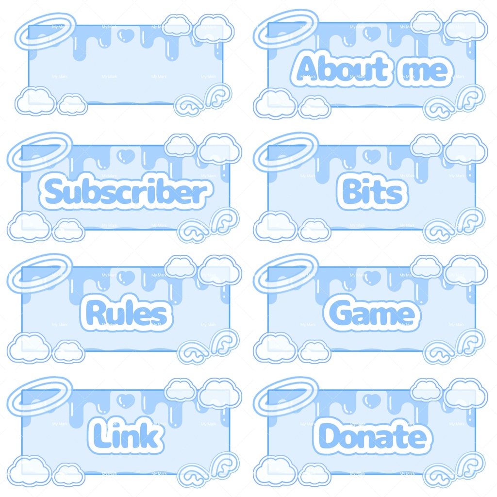 Twitchパネル/バナー/サンクスカードなどに使える素材