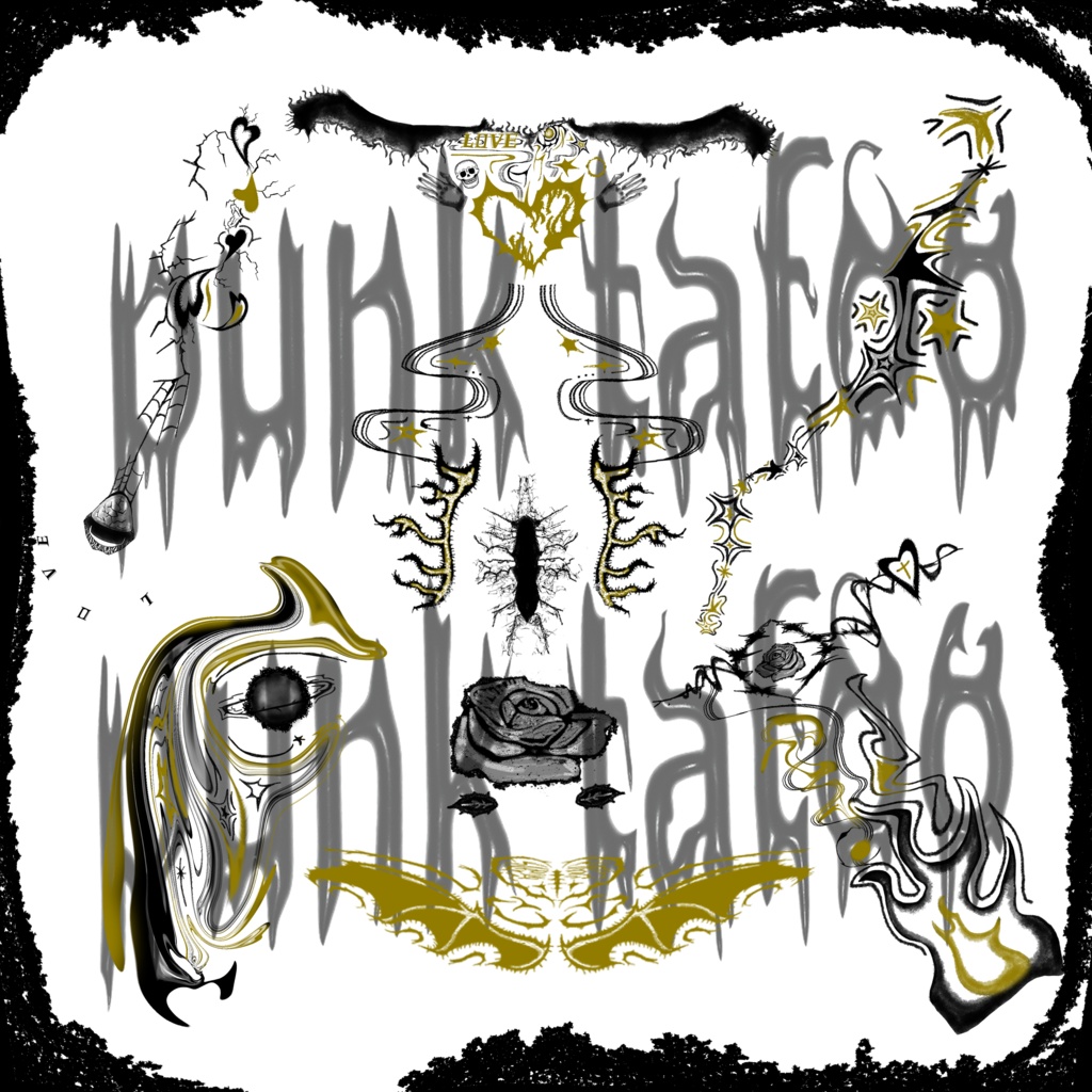 punk tatoo(Sioちゃん対応&デカール用とPNGデータあり)