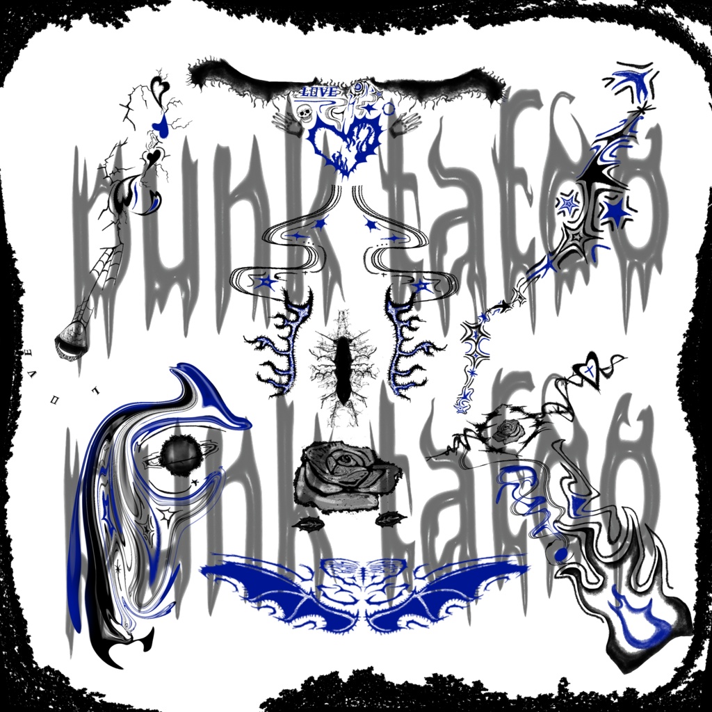 punk tatoo(Sioちゃん対応&デカール用とPNGデータあり)