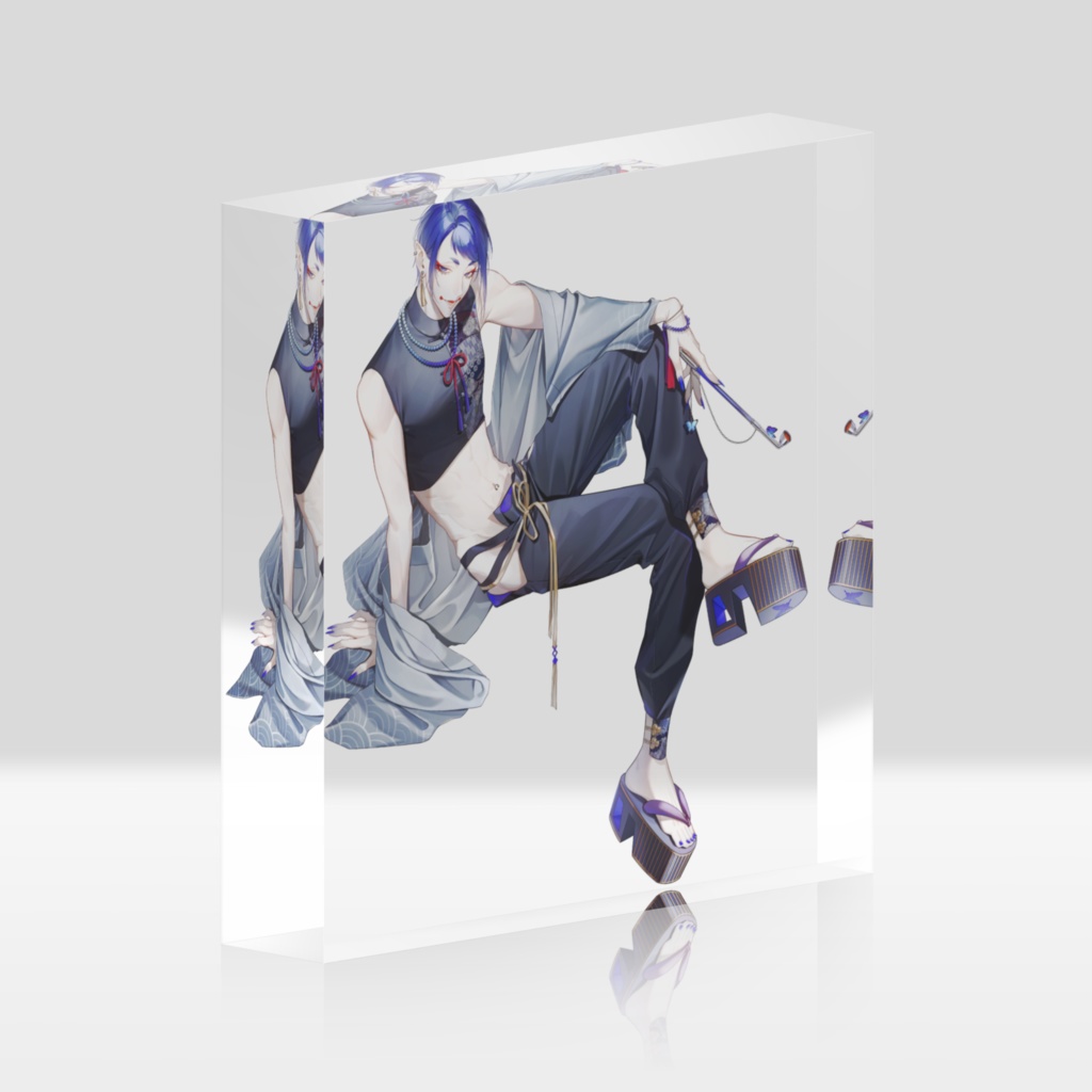 黒籠蝶々　アクリルブロック