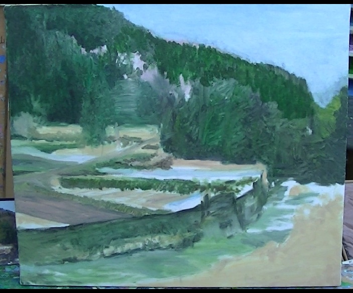 風景画　岐阜県　春日村