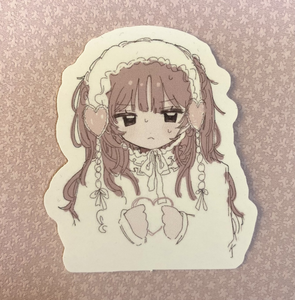 白ヘッドドレスちゃんステッカー