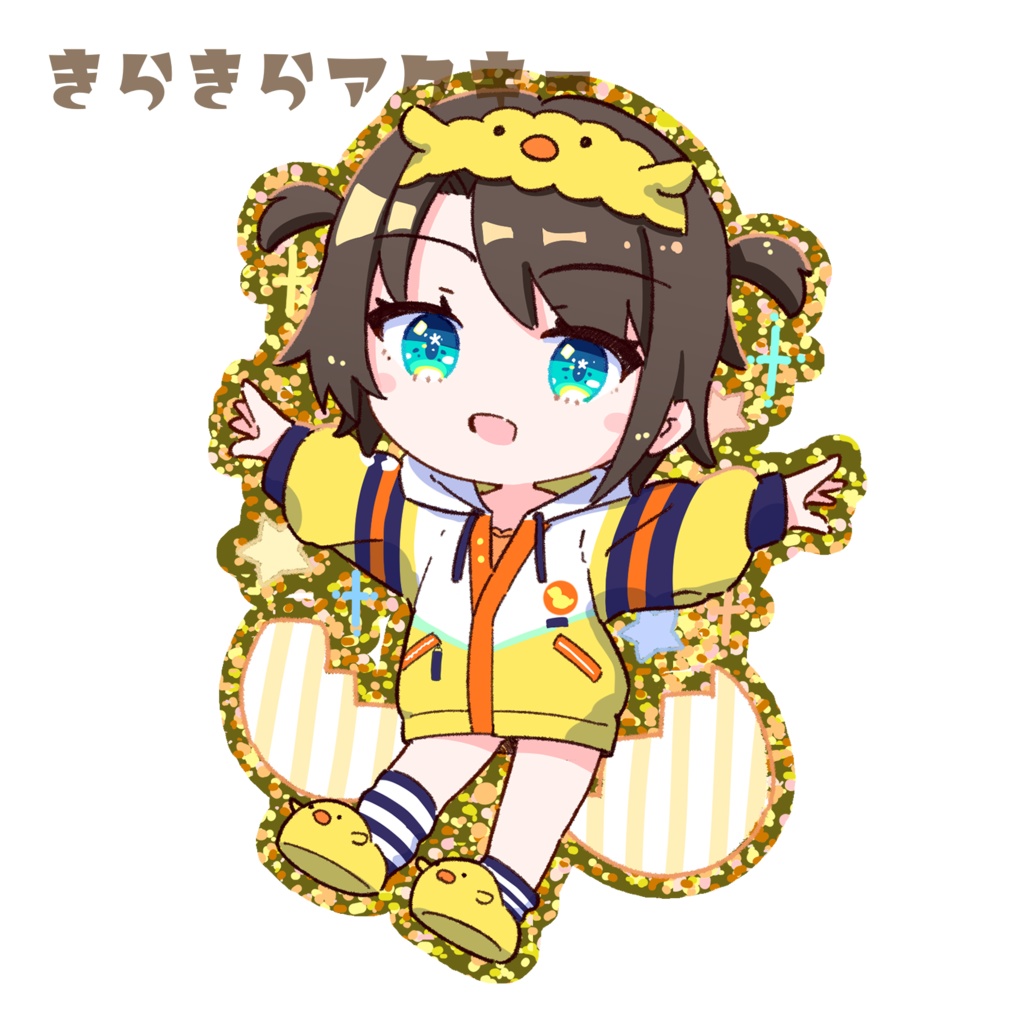 大空スバル　きらきらアクキー(ゴールド)