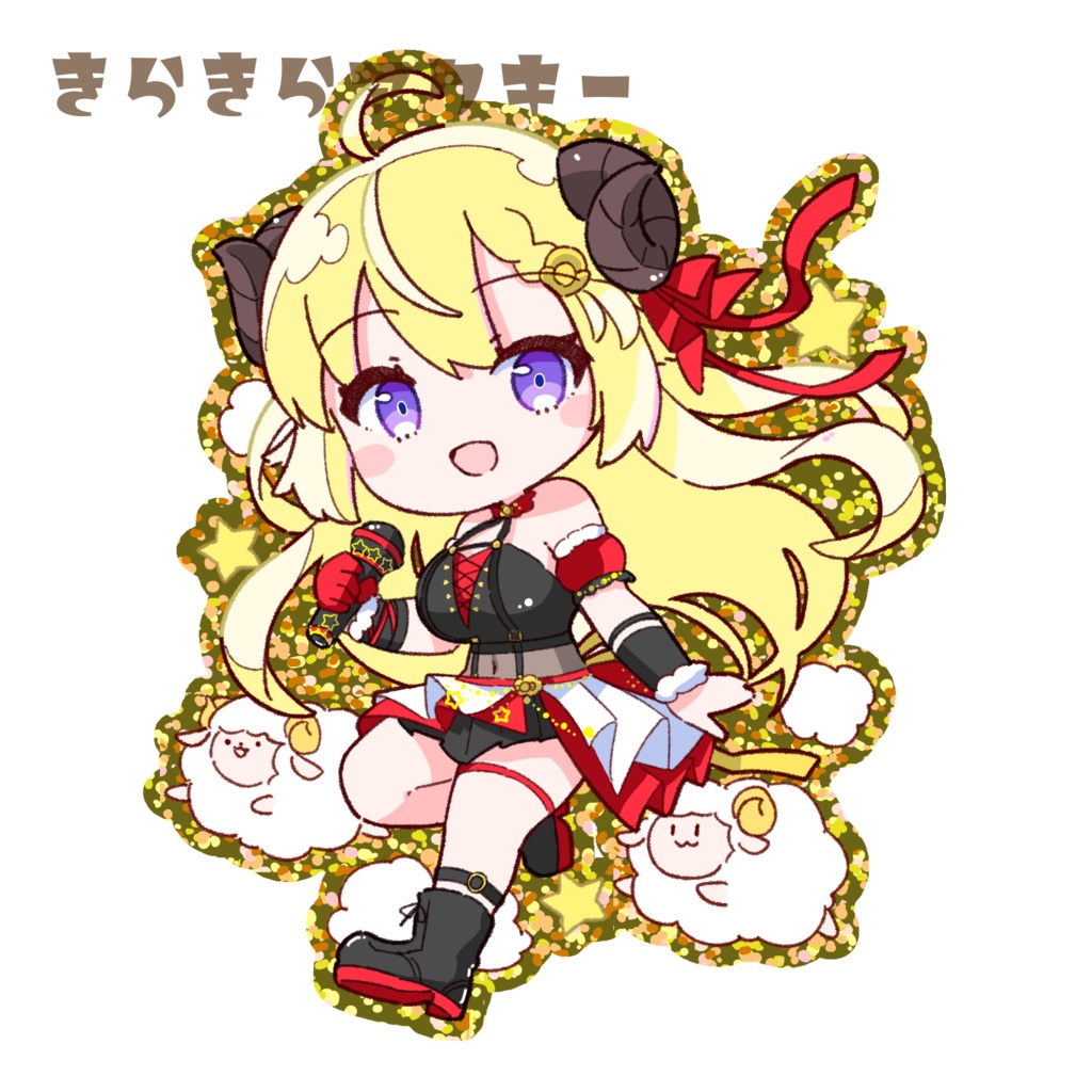 角巻わため　きらきらアクキー(ゴールド)