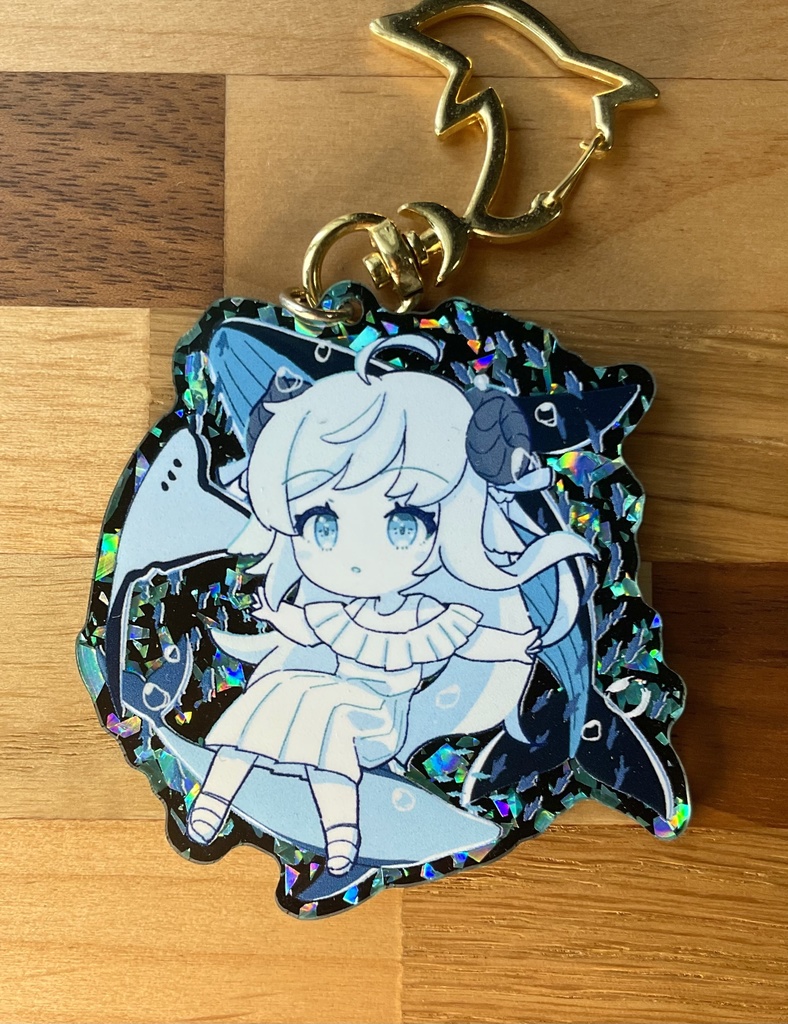 角巻わため(Fins) きらきらアクキー(エメラルド)