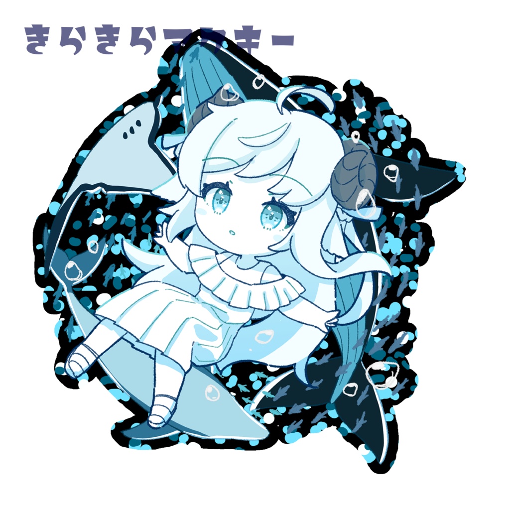 角巻わため(Fins)　きらきらアクキー(エメラルド)