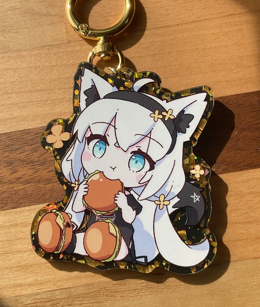 白上フブキ きらきらアクキー(ゴールド)