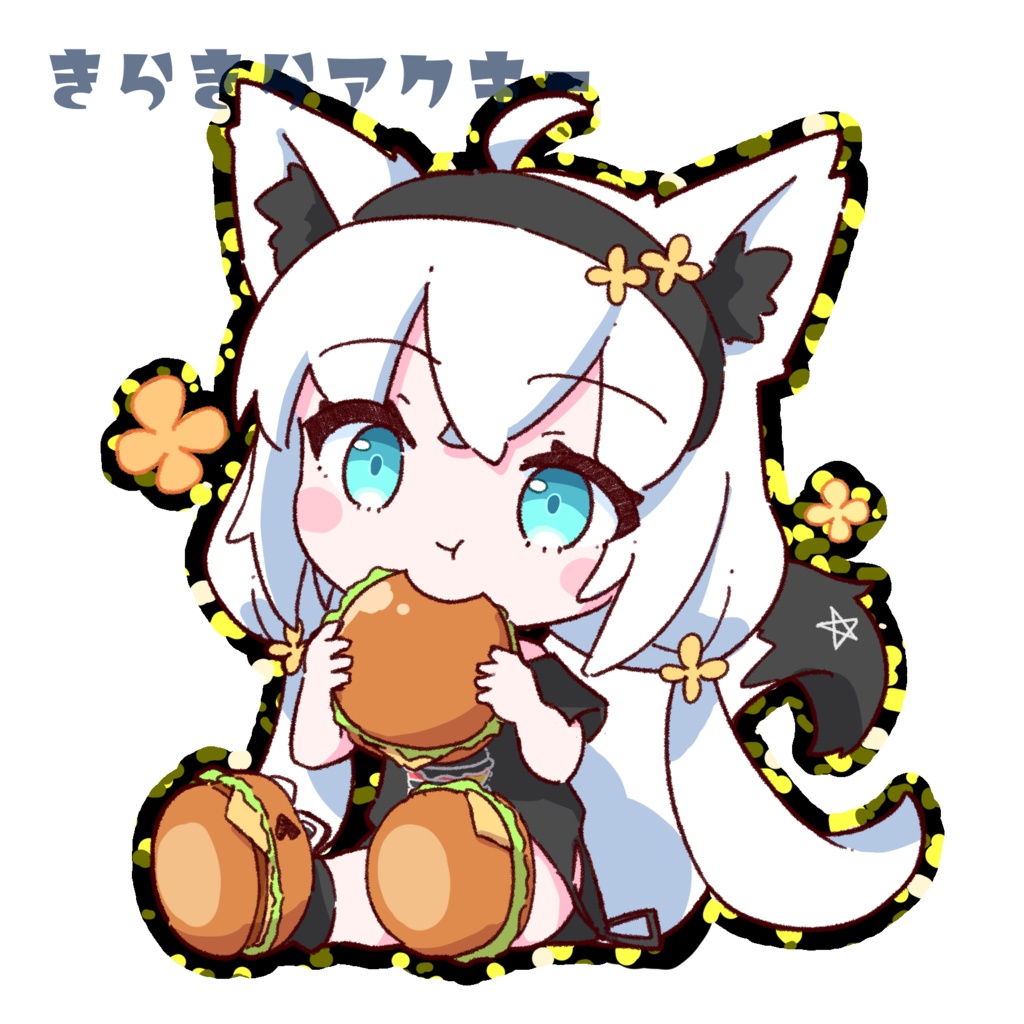 白上フブキ　きらきらアクキー（ゴールド）