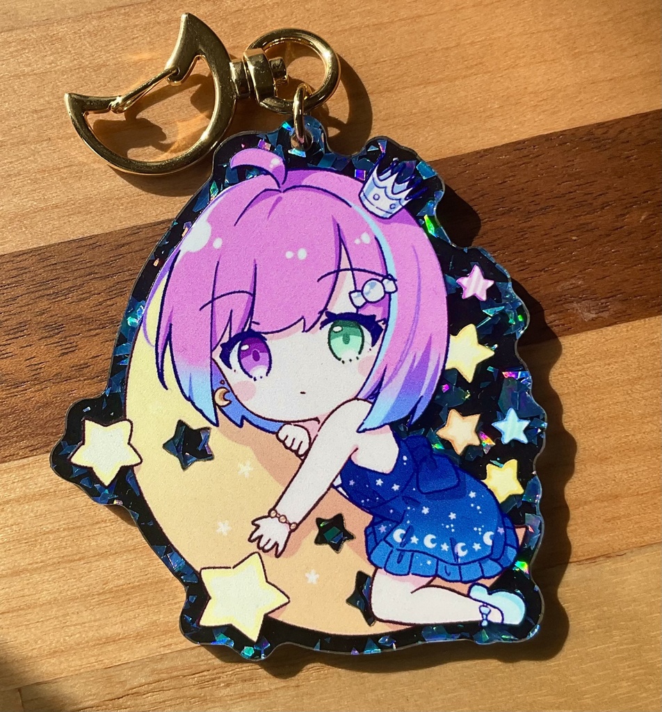 姫森ルーナ きらきらアクキー(ブルー)