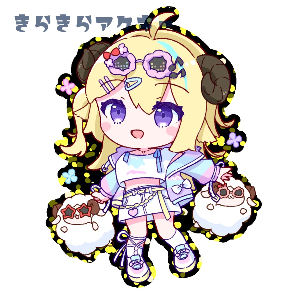 角巻わため(ギャル) きらきらアクキー(ゴールド)