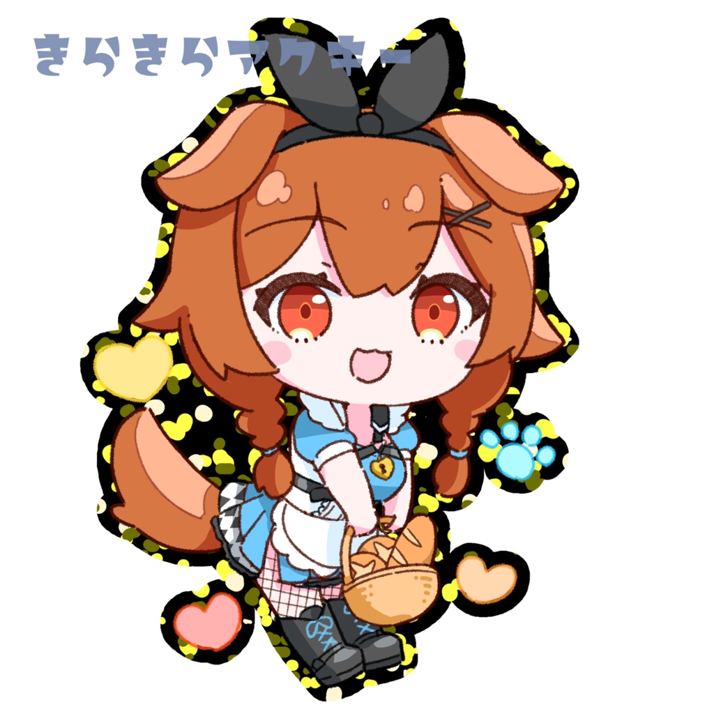 戌神ころね(喫茶) きらきらアクキー(ゴールド)