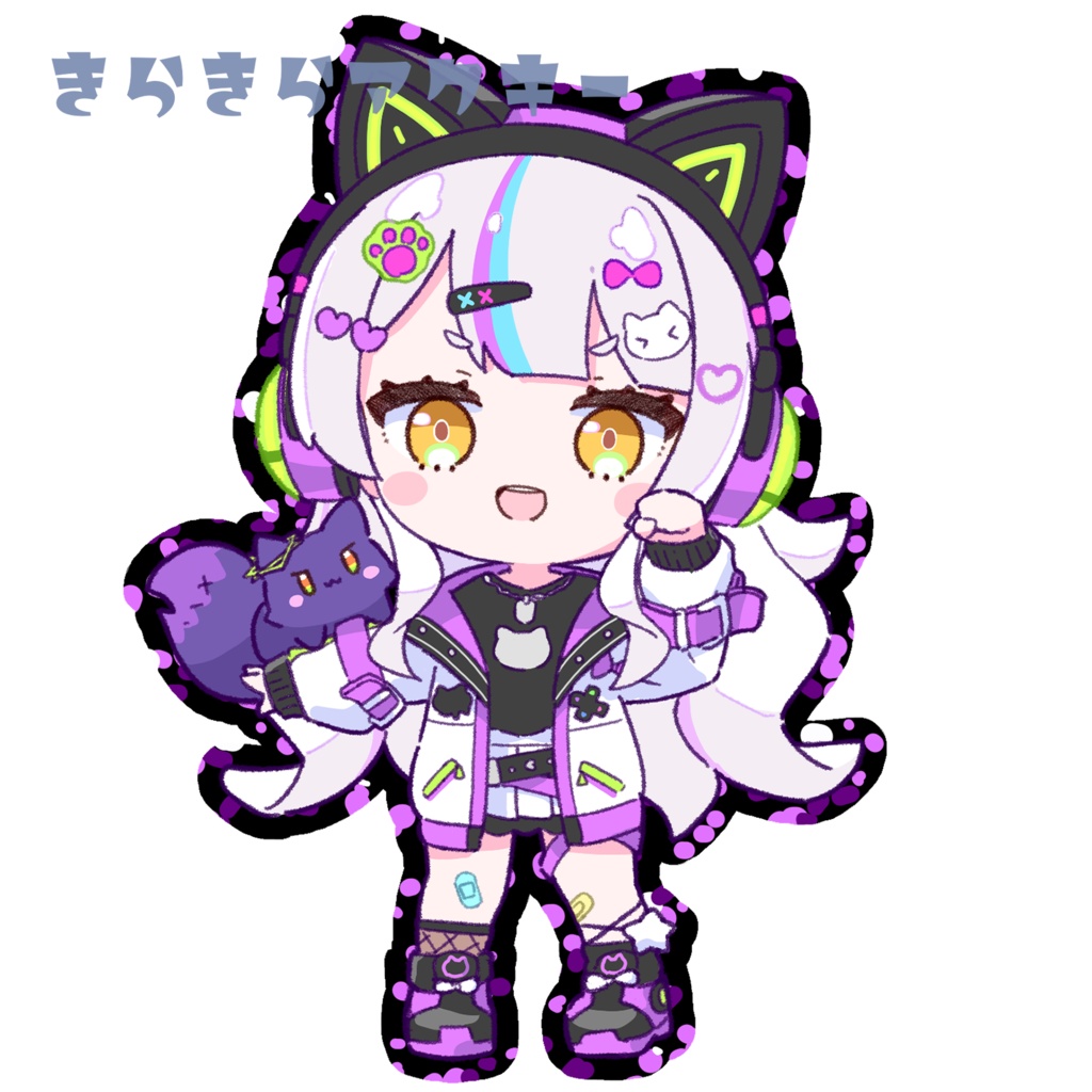 紫咲シオン(ゲーマー) きらきらアクキー(パープル)