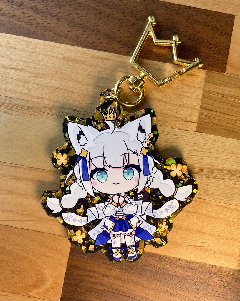 白上フブキ(セイント) きらきらアクキー(ゴールド)