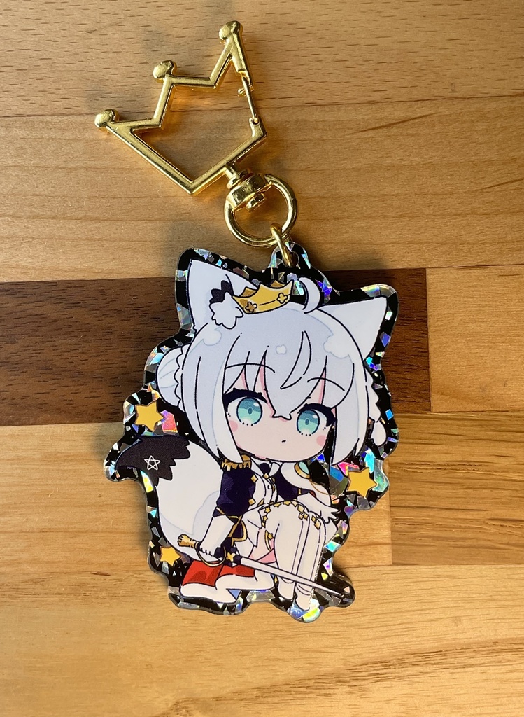 白上フブキ(キングダム) きらきらアクキー(シルバー)