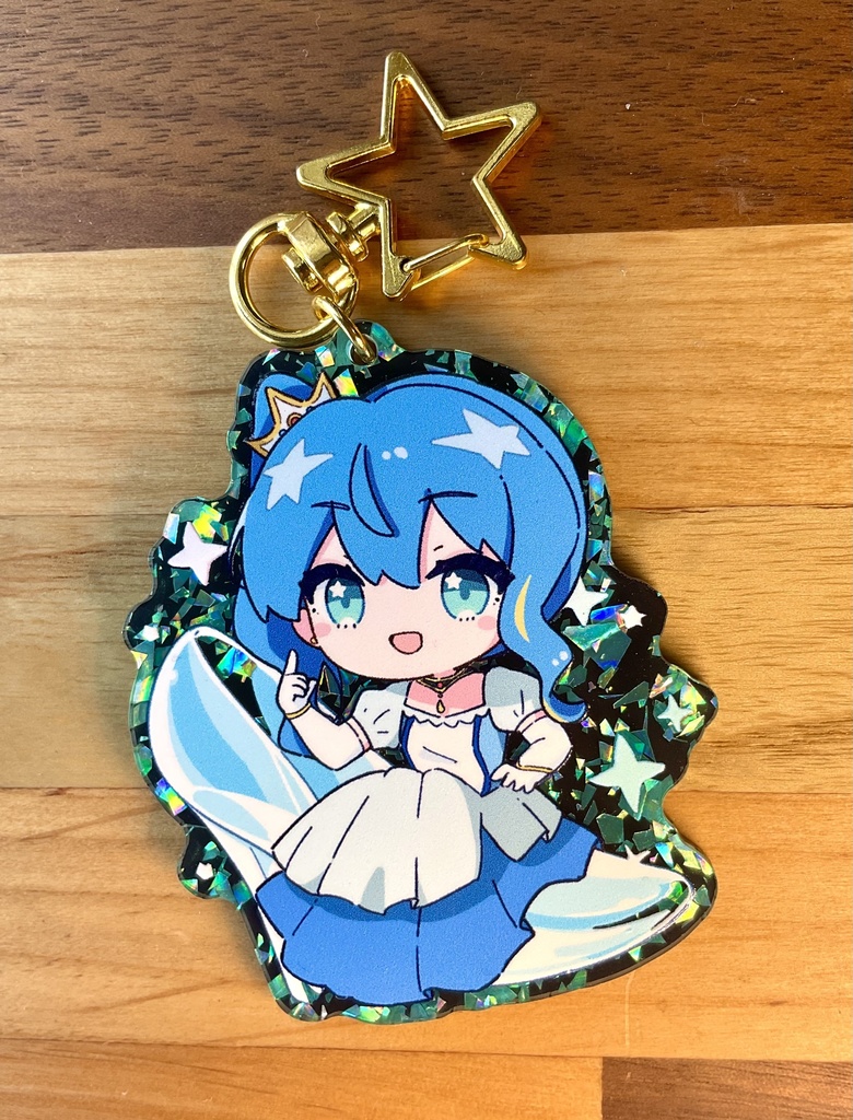 星街すいせい(ビビデバ) きらきらアクキー(エメラルド)