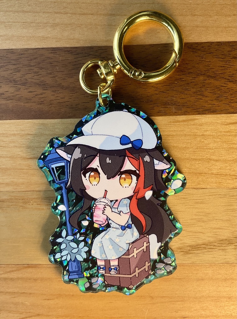 大神ミオ(小心旅行) きらきらアクキー(エメラルド)