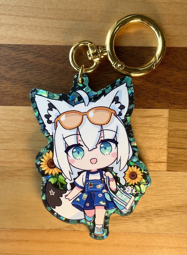 白上フブキ(ホロナツ) きらきらアクキー(エメラルド)