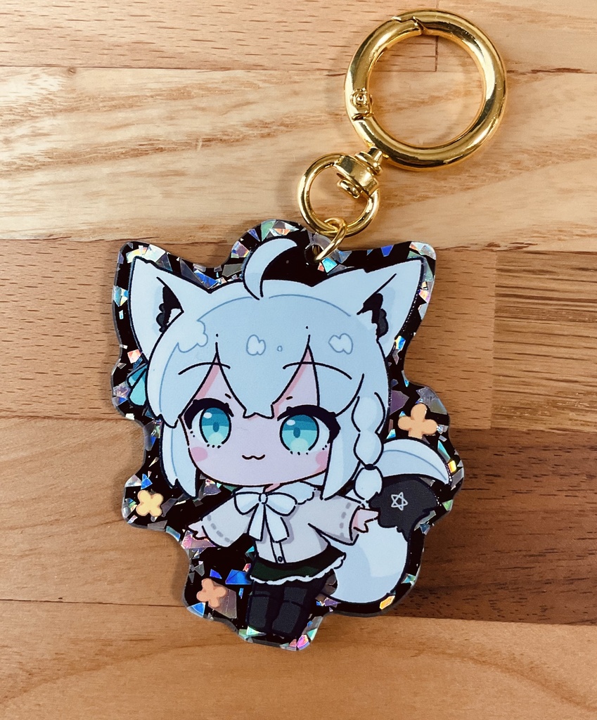 白上フブキ(私服)きらきらアクキー(シルバー)