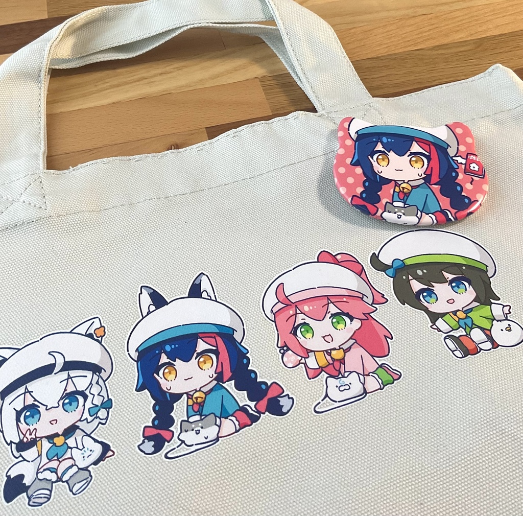 ド珍トートバッグ(缶バッジ付き)