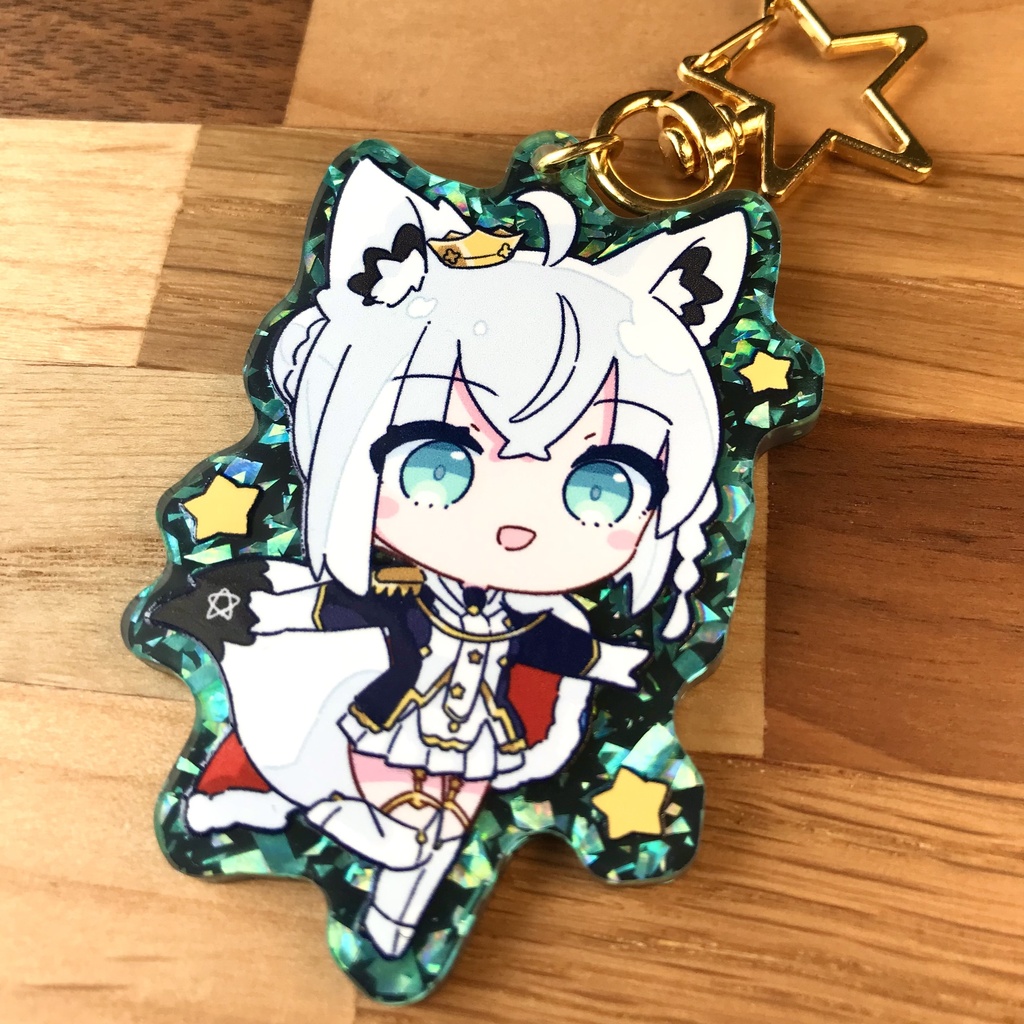 白上フブキ(キングダム) きらきらアクキー(エメラルド)