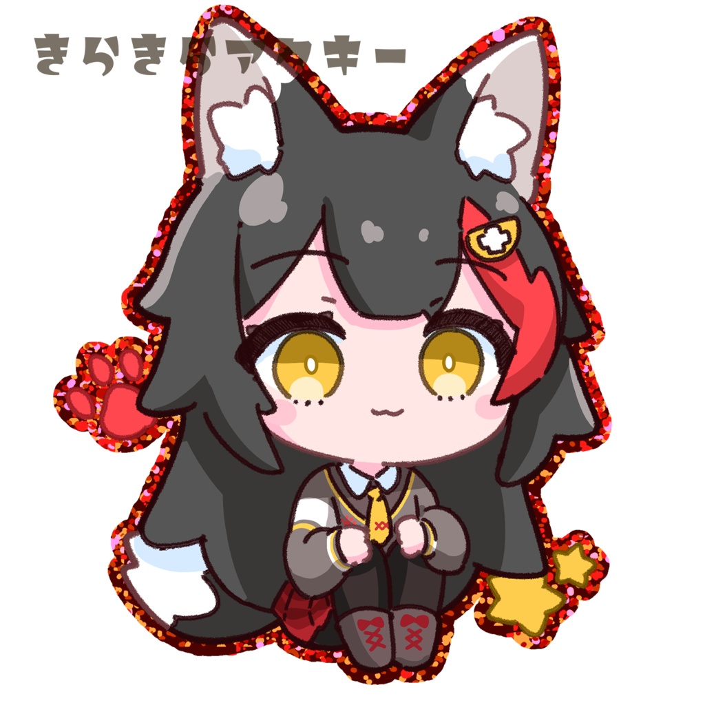 大神ミオ(制服) きらきらアクキー(レッド)