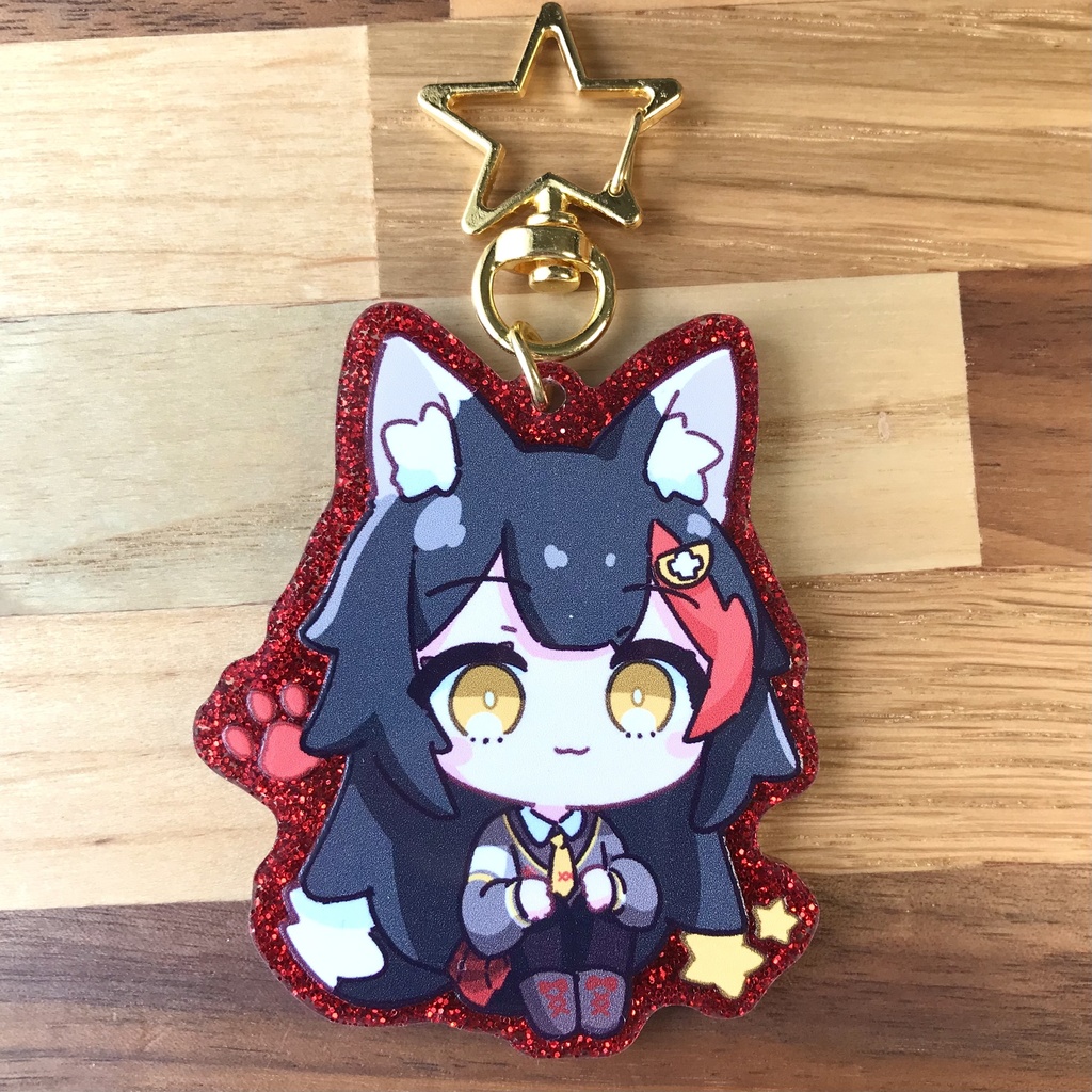 大神ミオ(制服) きらきらアクキー(レッド)