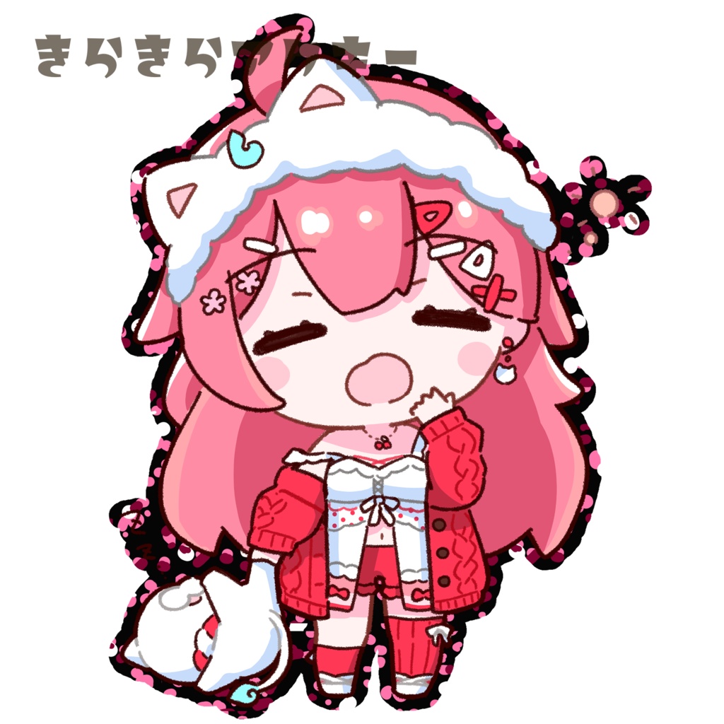 さくらみこ(部屋着) きらきらアクキー(ピンク)